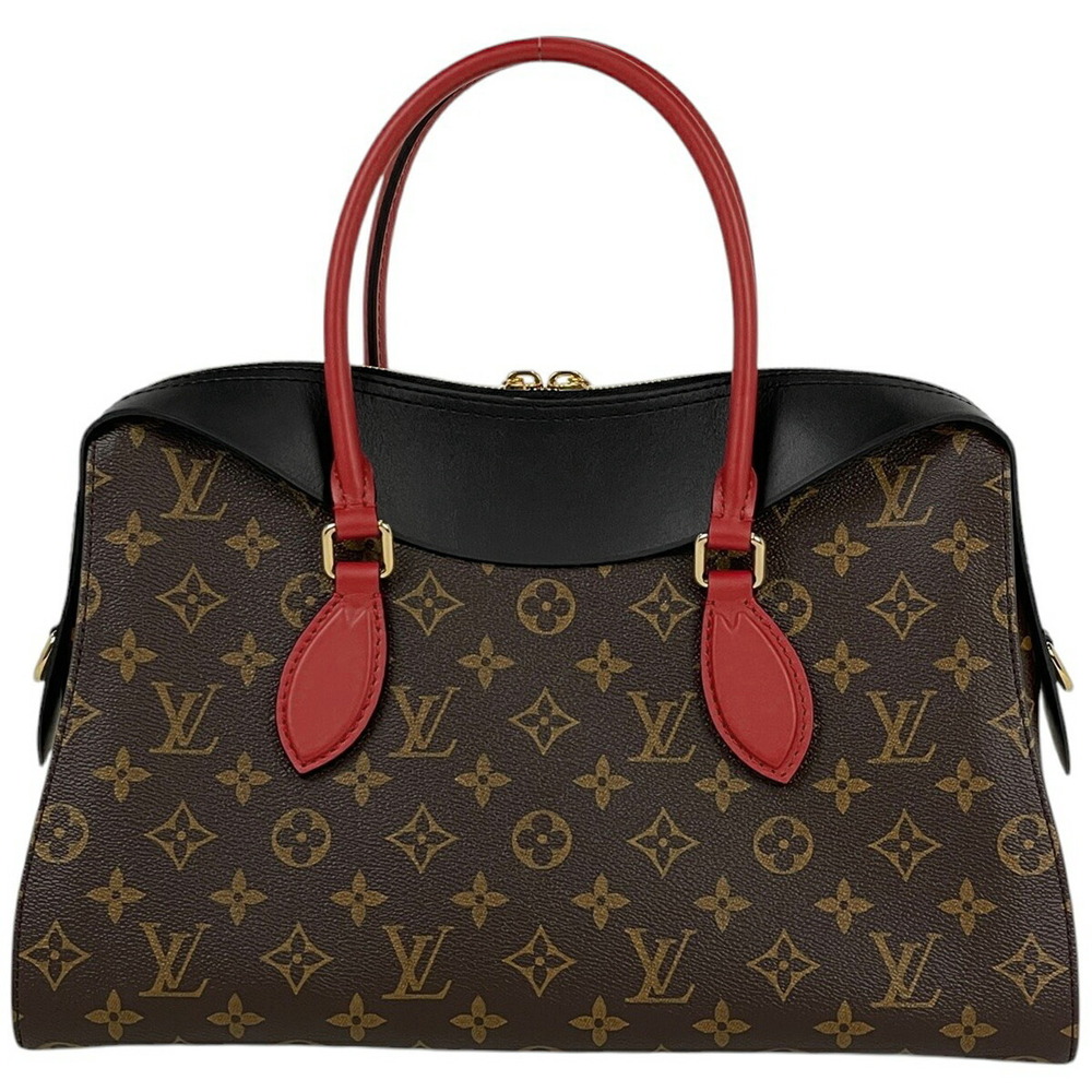 Louis Vuitton Tuileries Tote Shoulder Bag Handbag Monogram Brown Noir Black Red - Picture 3 of 7